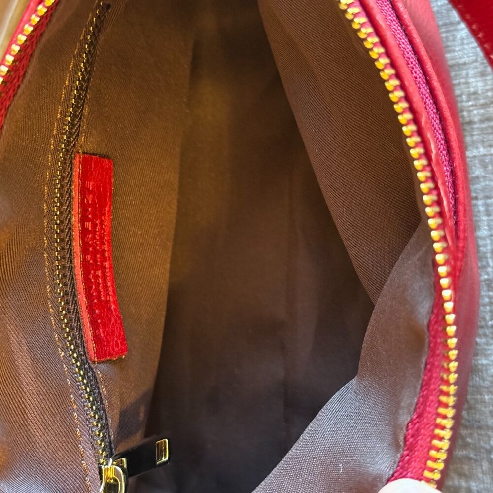 Divina Firenze - Made in Italy - Red - 100% Leather Handbag - Barely Used - Picture 7 of 7